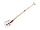 Digging shovel RUHR BRILLANT 1/4 000 polished, with ATLAS gooseneck shovel handle 90 cm strongly bent
