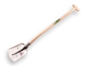 Digging shovel RURH BRILLANT 1/4 000 polished, with ATLAS gooseneck shovel handle 90 cm strongly bent