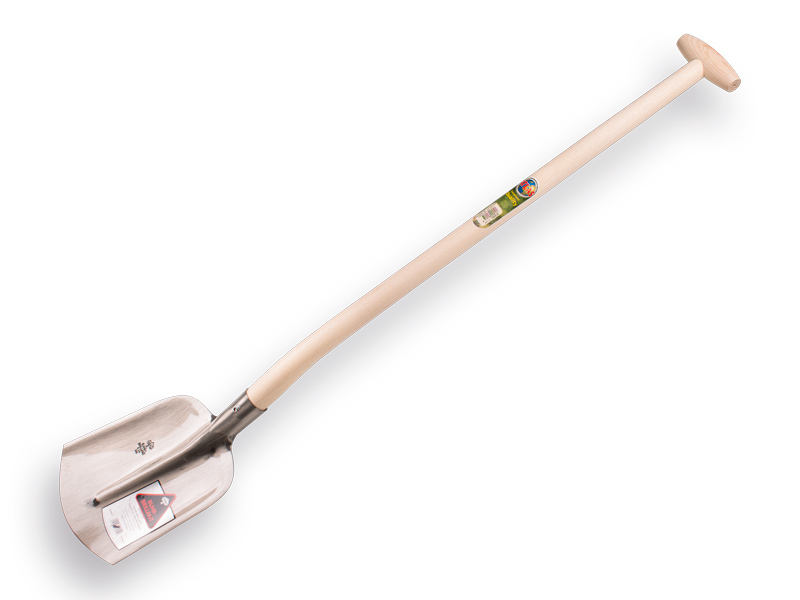 [700210] Digging shovel RUHR BRILLANT 1/4 000 polished, with ATLAS gooseneck shovel handle 95 cm strongly bent