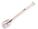 Digging shovel RUHR BRILLANT 1/4 000 polished, with ATLAS gooseneck shovel handle 95 cm strongly bent