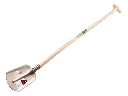 Pelle RUHR BRILLANT 1/4 000 poli, avec manche de pelle à col de cygne ATLAS 110 cm extra double courbé