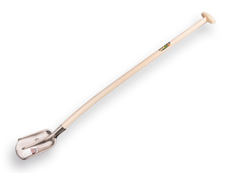 Flachrandschaufel RUHR BRILLANT 1/4 000, extra gehärtet und poliert, mit ATLAS Schaufelstiel 120 cm gebogen, FSC 100%