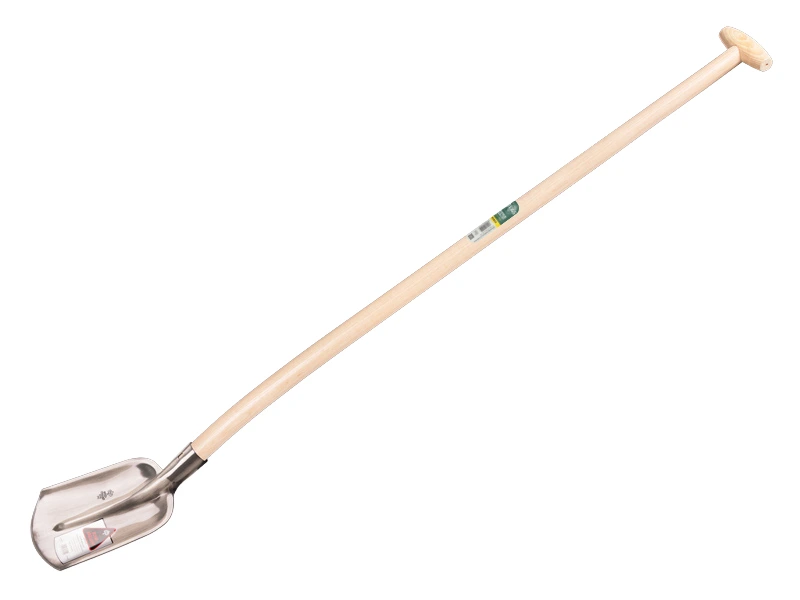 Digging shovel RUHR BRILLANT 1/4 000, extra hardened and polished, with ATLAS shovel handle 130 cm bent, FSC 100%