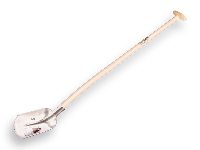 [700305] Pelle à sable RUHR BRILLANT 1/2 0, extra trempé et poli, avec manche de pelle ATLAS 110 cm courbé, FSC 100%