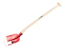 Holländer Sandschaufel RUHR BRILLANT 1/2 0 rot, extra gehärtet, mit ATLAS Schwanenhals-Schaufelstiel 95 cm stark gebogen