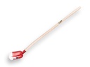 Scoop shovel RURH BRILLANT 3/4 00 red, extra hardened, with ATLAS shovel handle 130 cm bent