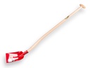 Concrete shovel RUHR BRILLANT 3/4 0 red, hardened with extra double bent gooseneck shovel handle 110 cm