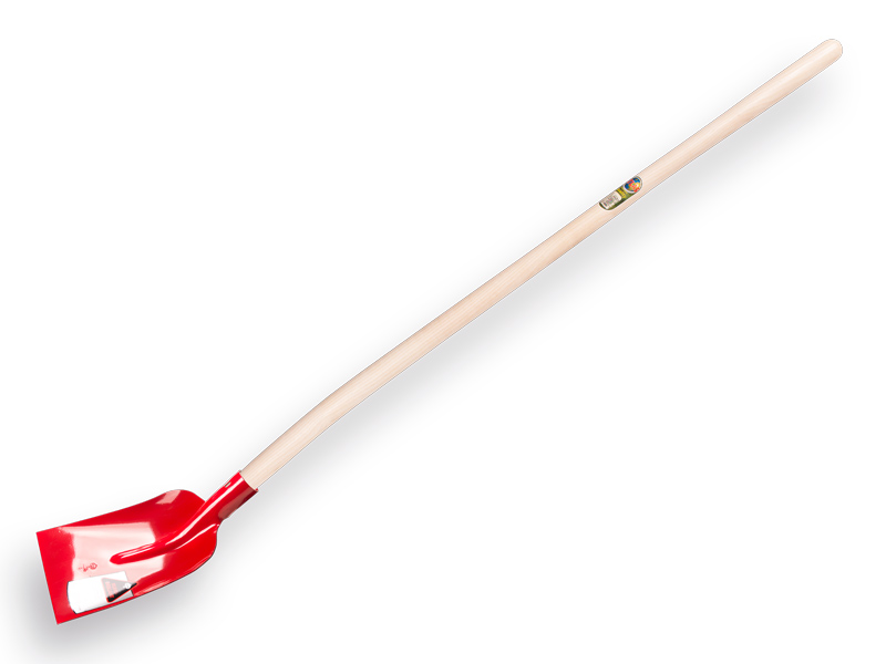 [700654] Concrete shovel RUHR BRILLANT 3/4 0 red, hardened with ATLAS shovel handle 130 cm, FSC 100%