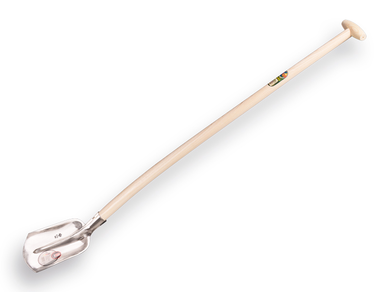 Flachrandschaufel ABC 1/4 000, gehärtet und poliert, mit ATLAS Schaufelstiel 120 cm gebogen, FSC 100%
