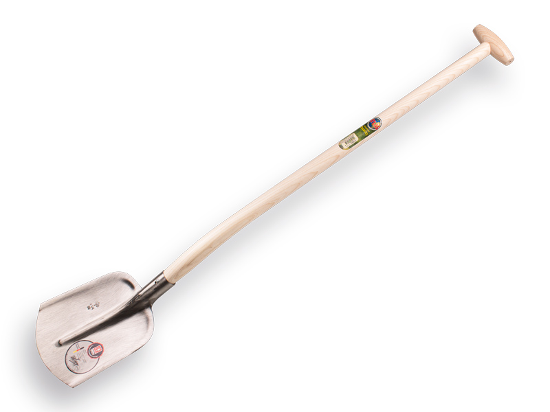 [705214] Pelle ABC 1/4 00, trempé et poli, avec manche de pelle à col de cygne ATLAS 100 cm fortement courbé