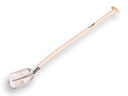 Digging shovel ABC 1/4 00, hardened and polished, with ATLAS shovel handle 110 cm bent
