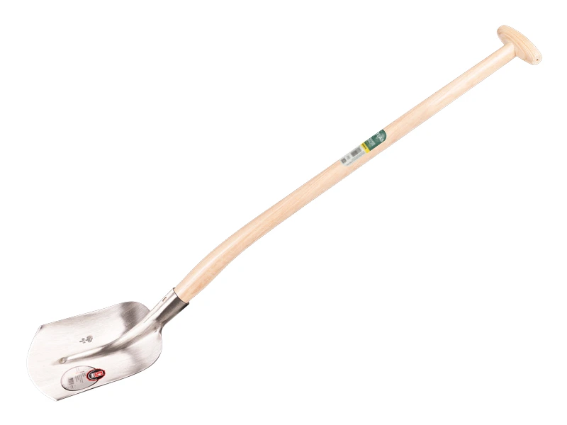 Holländer Sandschaufel ABC 1/2 0, gehärtet und poliert, mit ATLAS Schwanenhals-Schaufelstiel 90 cm stark gebogen