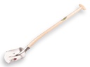 Scoop shovel ABC 1/2 0, hardened and polished, with ATLAS gooseneck shovel handle 90 cm strongly bent