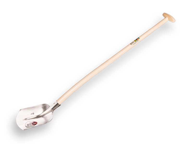 Scoop shovel ABC 1/2 0, hardened and polished, with ATLAS shovel handle 110 cm bent