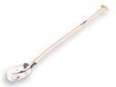 Scoop shovel ABC 1/2 00, hardened and polished, with ATLAS shovel handle 110 cm bent