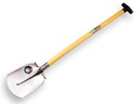 Digging shovel ATLAS DIAMANT 1/4 000 hardened, polished, round treads, with FIBERGLASS shovel handle 95 cm