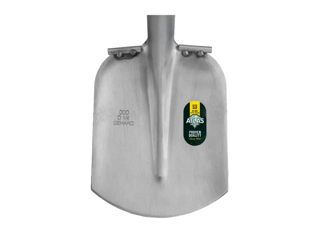 [735410] Pelle ATLAS DIAMANT 1/4 000 trempé, poli, repose pieds ronds, sans manche