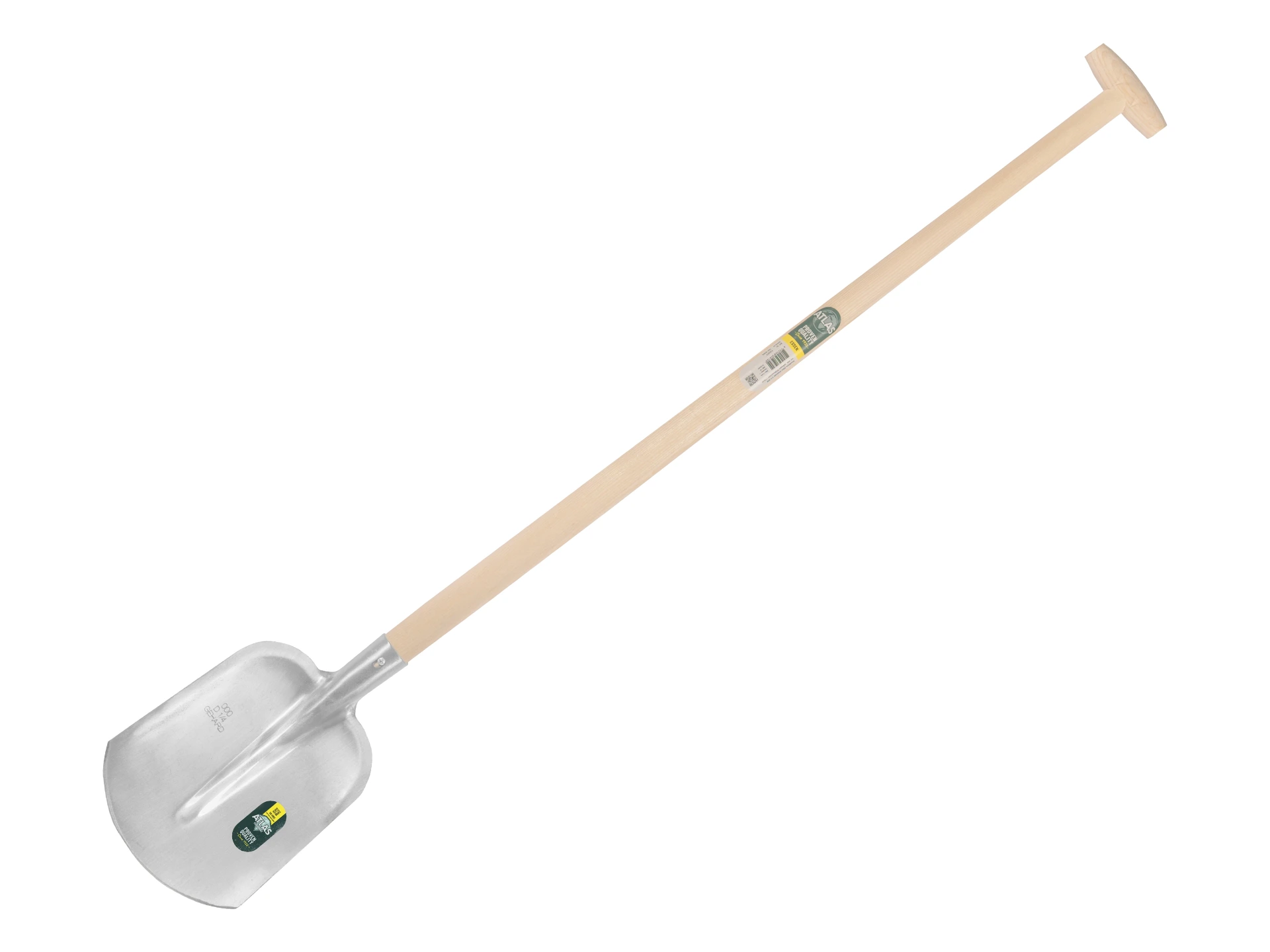[735472] Digging shovel ATLAS DIAMOND 1/4 000 hardened, polished, with ATLAS gooseneck shovel handle 110 cm extra double bent