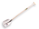 Digging shovel ATLAS DIAMANT 1/4 00 hardened, polished, with ATLAS gooseneck shovel handle 100 cm strongly bent