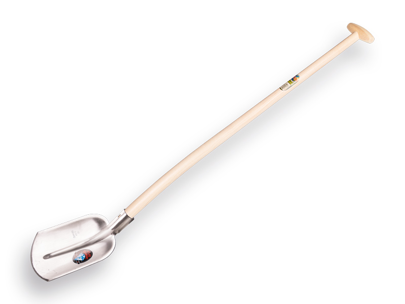 Digging shovel ATLAS DIAMANT 1/4 00, hardened and polished, with ATLAS shovel handle 110 cm bent