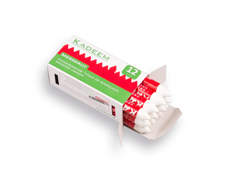[738010] Craie de marquage - crayon gras KADEEM BLANC, diamètre 13 mm (par boîte de 12 pièces)