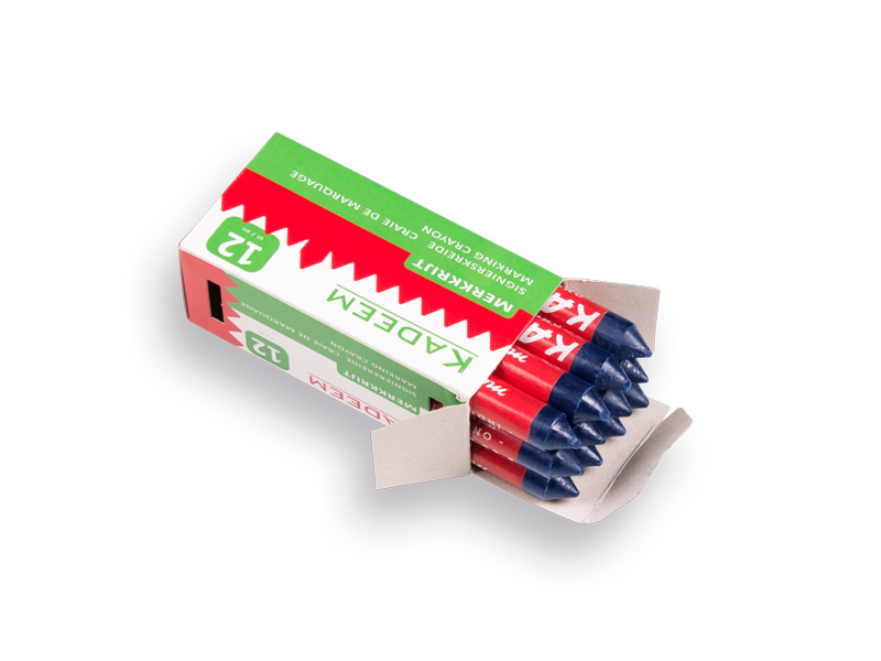 Marking chalk - wax marker KADEEM BLUE, diameter 13 mm (per box of 12 pieces)