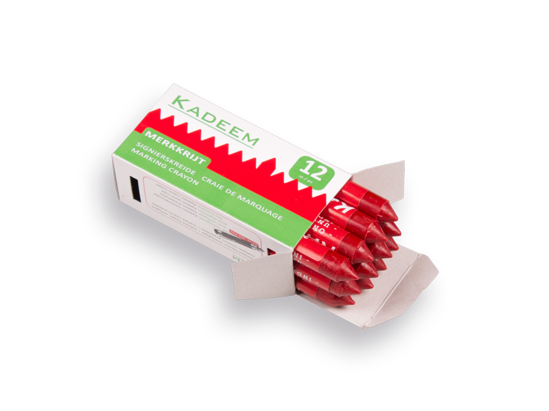 Marking chalk - wax marker CADEMIUM RED, diameter 13 mm (per box of 12 pieces)