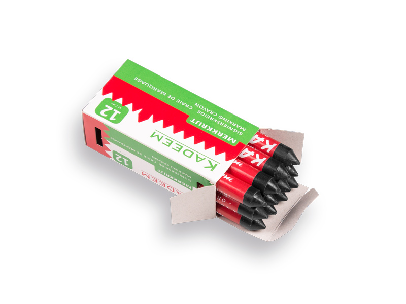 [738040] Craie de marquage - crayon gras KADEEM NOIR, diamètre 13 mm (par boîte de 12 pièces)