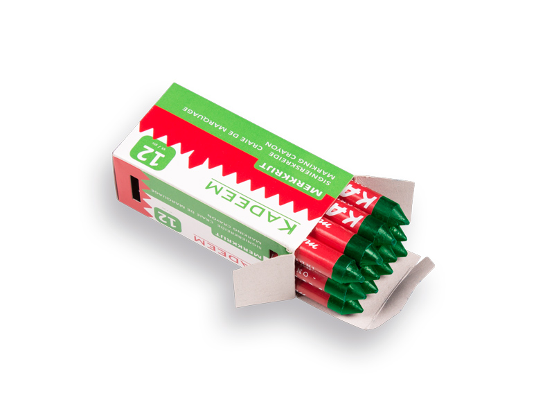 Marking chalk - wax marker KADEEM GREEN, diameter 13 mm (per box of 12 pieces)