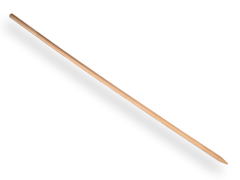 Broom handle IKAPE 130 x 2.4 cm, four-sided pointed end for birch broom, without EAN label
