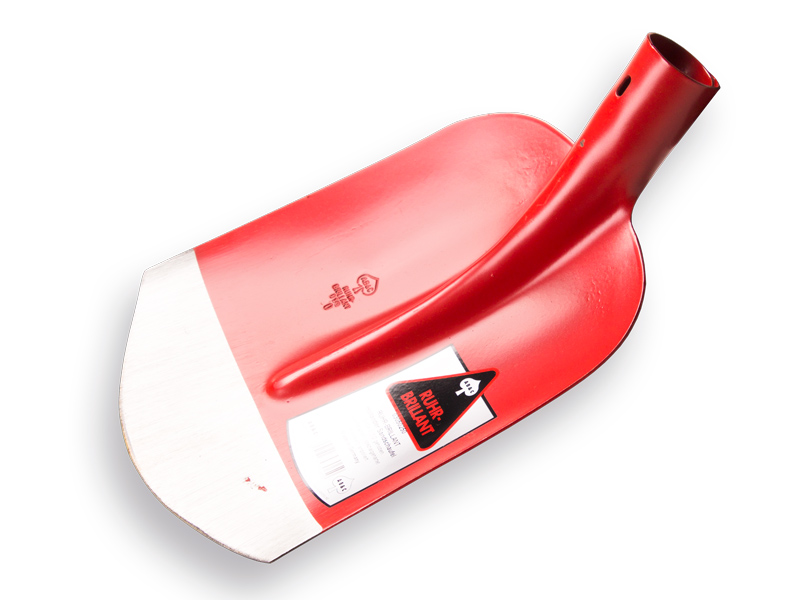 [755540] Scoop shovel RUHR BRILLANT 1/2 0 red, extra hardened, without handle