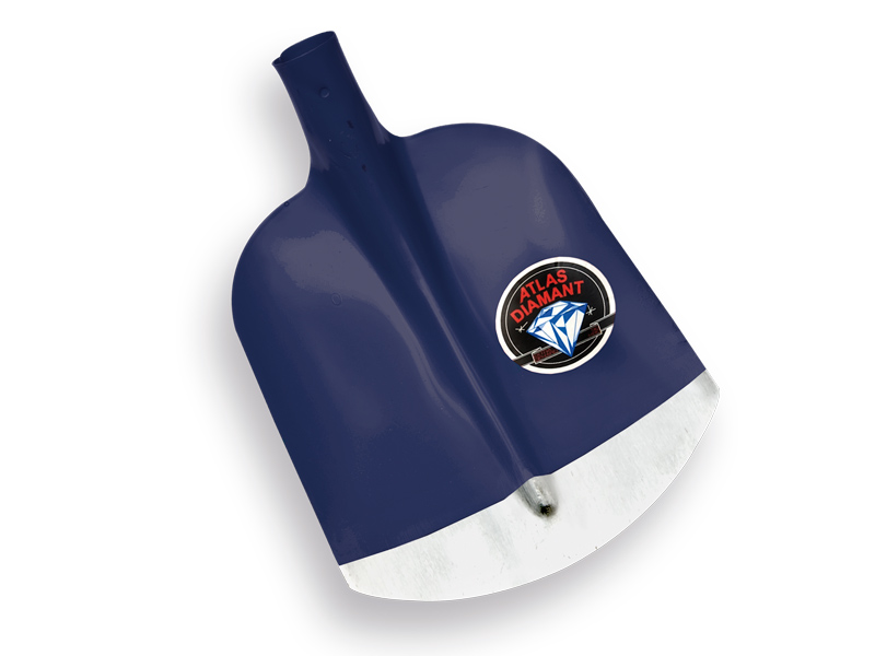 Scoop shovel ATLAS DIAMANT 3/4 00 blue, hardened and polished, without handle