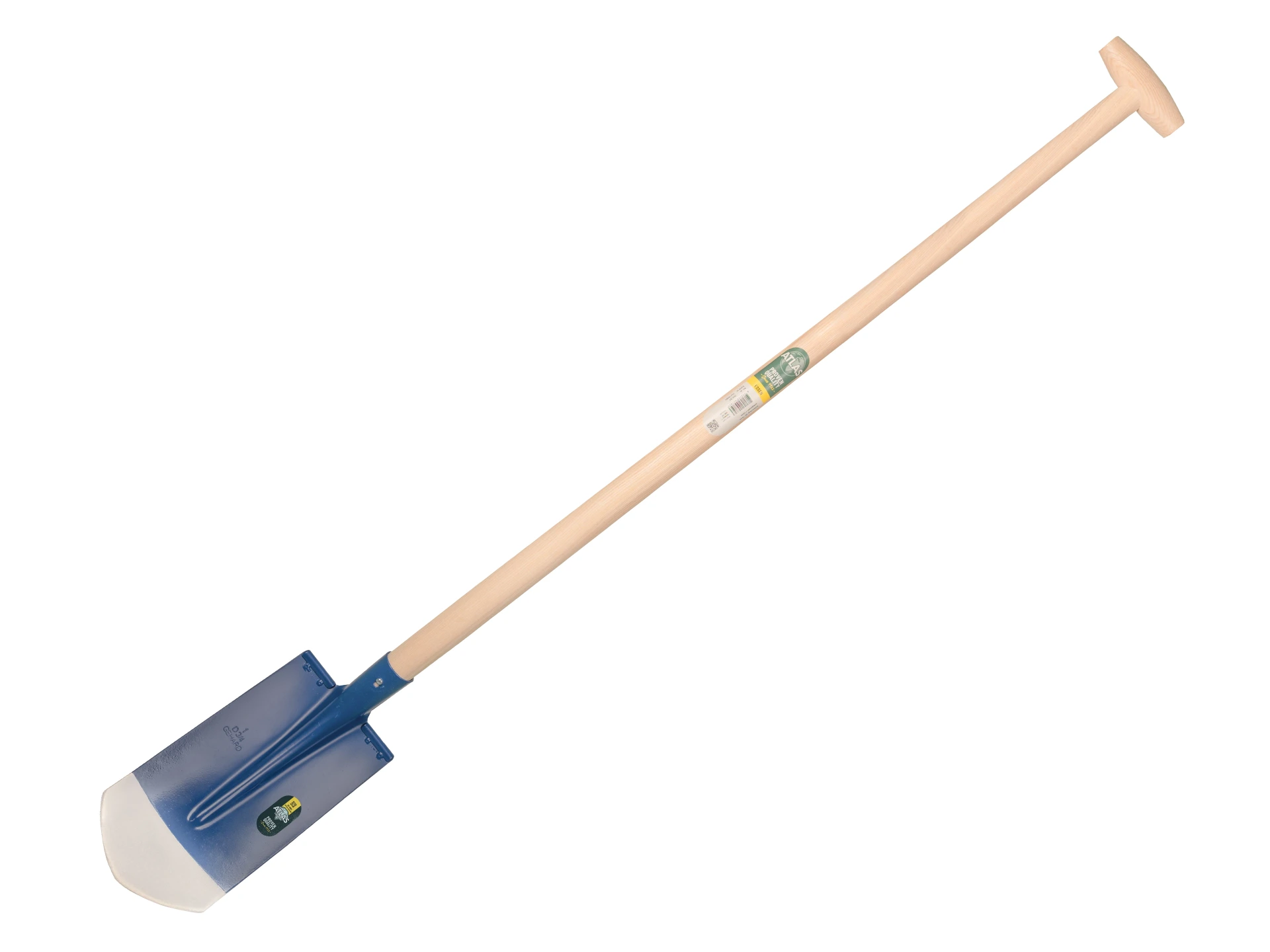 [755782] Cable shovel ATLAS DIAMOND 16 cm 3/4 blue, pointed bottom, ROUND TREADS, with ATLAS shovel handle 110 cm, FSC 100%
