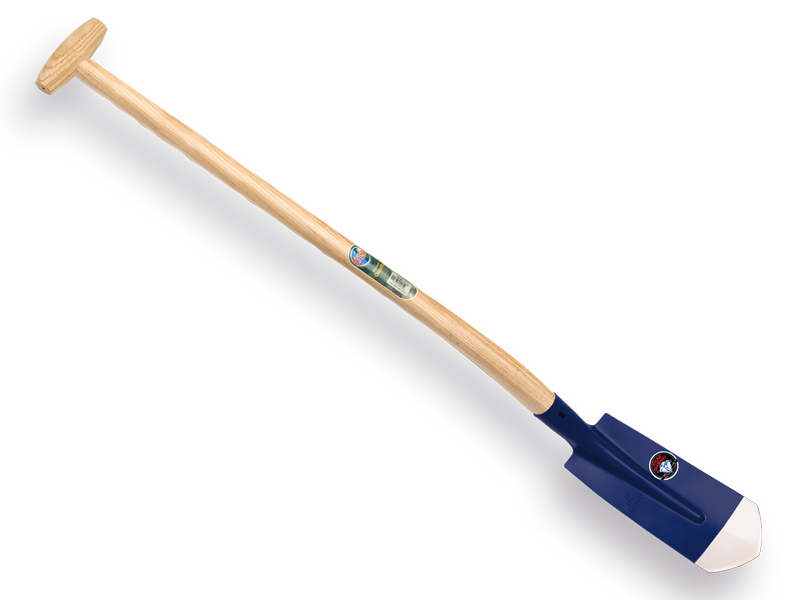 [755810] Kabelschop ATLAS DIAMANT 11,5 cm 3/4 blauw, onderkant spits, met ATLAS schopsteel 110 cm, FSC 100%