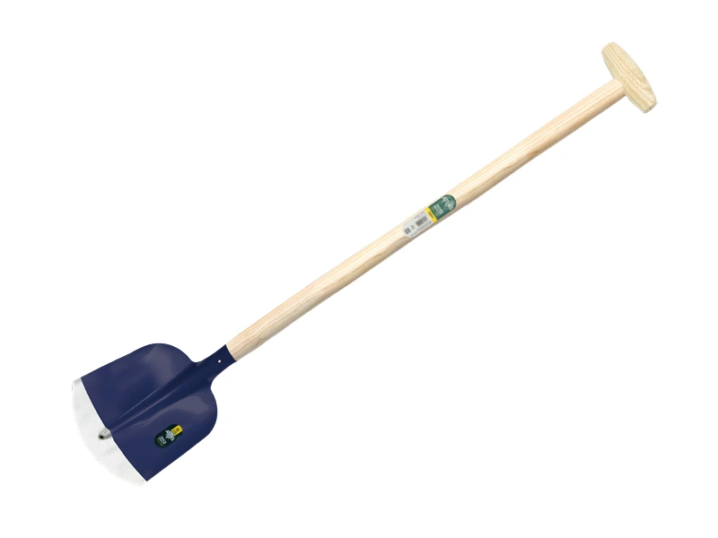 [770500] Scoop Shovel ATLAS DIAMOND 3/4 0 blue, hardened and polished, with ATLAS Gooseneck Shovel Handle 100 cm strongly bent