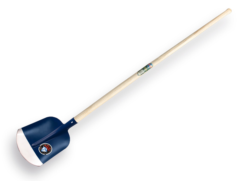 [770580] Scoop shovel ATLAS DIAMANT 3/4 0 blue, hardened and polished, with 130 cm bent shovel handle