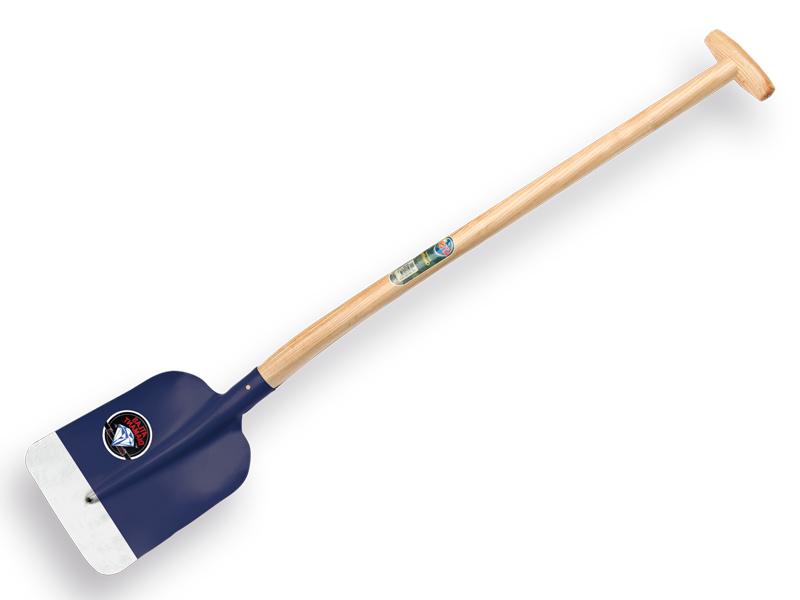 Concrete shovel ATLAS DIAMOND 1/2 0 blue, rounded, with ATLAS shovel handle 110 cm bent