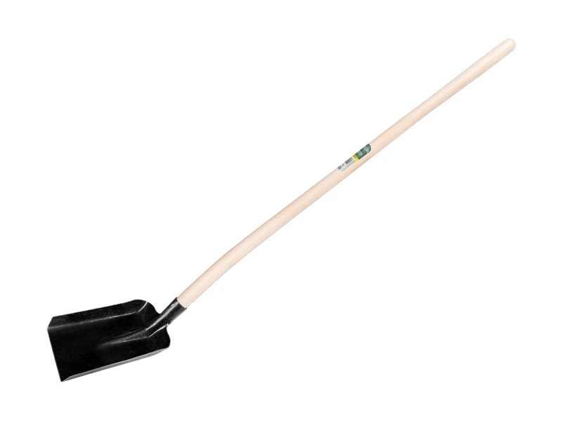 [780080] Stable Shovel ATLAS no. 4 blank lacquered, 24.5 x 33 cm, with ATLAS shovel handle 130 cm bent, FSC 100%