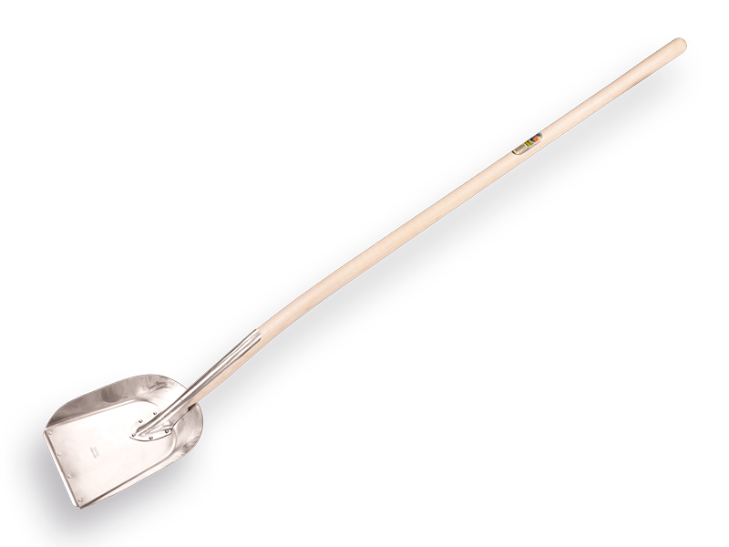 Stalschop OFFNER aluminium met strip, 25 x 41 cm, met ATLAS batsesteel 140 cm