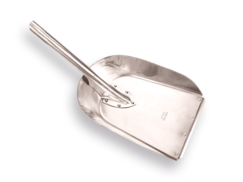 Stable shovel OFFNER aluminium with wear strip, 25 x 41 cm, without handle