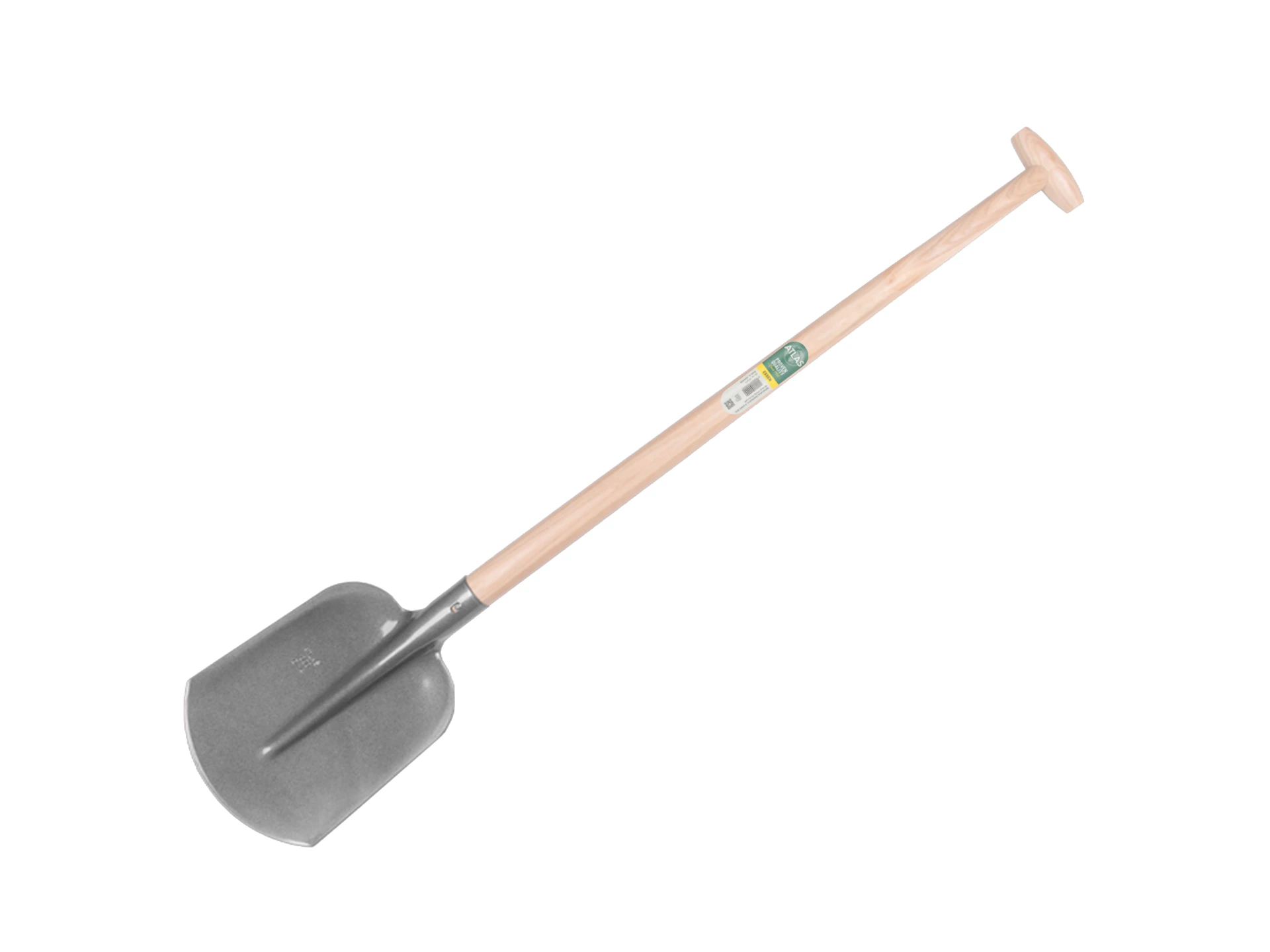 [780500] Flachrandschaufel ATLAS 1/4 000 gehärtet, mit ATLAS Schaufelstiel 100 cm gebogen, FSC 100%