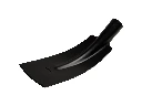 Cable Shovel ATLAS 10 cm 3/4 black, straight bottom, extra hardened, without handle