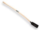 Kabelschop ATLAS 14 cm 3/4 zwart, onderkant recht, extra gehard, met ATLAS batsesteel 130 cm