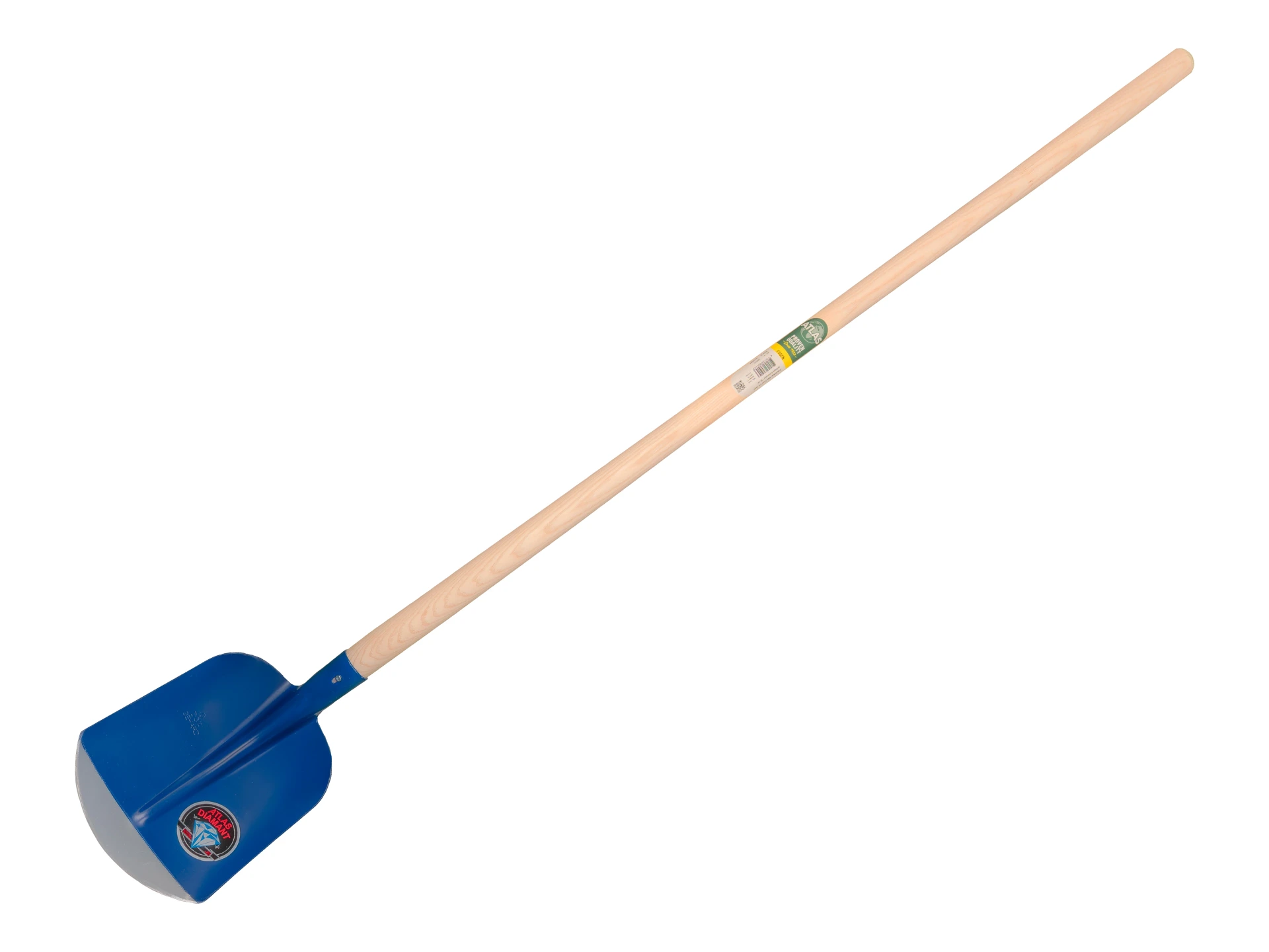 [780519] Kabelschop ATLAS 16 cm 3/4 zwart, onderkant recht, extra gehard, met ATLAS batsesteel 130 cm