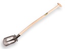 Pelle ATLAS 1/4 000 trempé, MARCHEPIED PLAT, avec manche de pelle ATLAS 100 cm courbé, FSC 100%