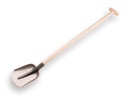 AKTION Flachrandschaufel 1/4 000 mit PE-Eschenholz-Schaufelstiel 100 cm gebogen