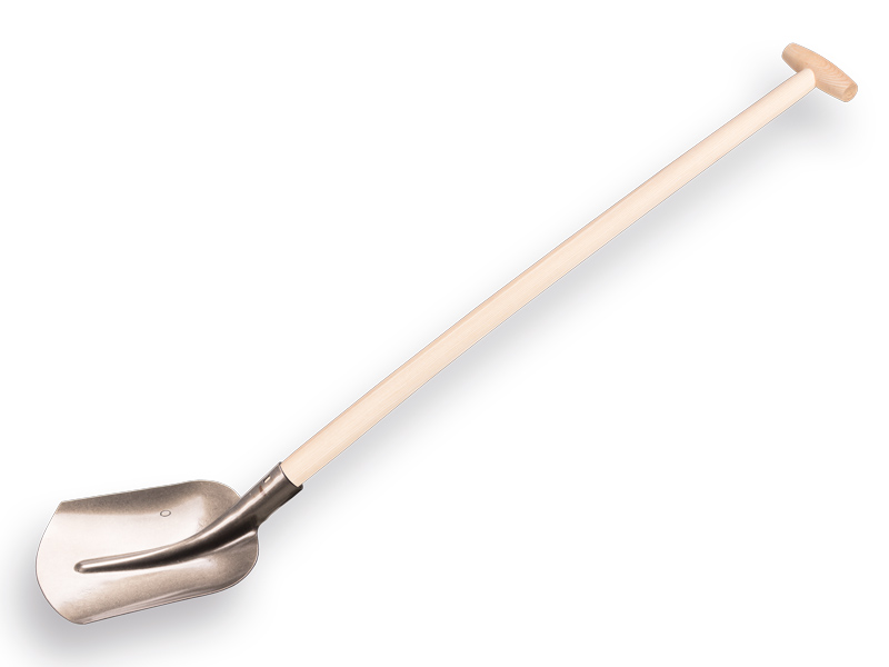 [780658] SPECIAL OFFER Scoop shovel 3/4 0 with PE ash wood shovel handle 100 cm bent