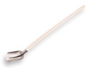 Scoop shovel 3/4 00, clear lacquered, with PE Import shovel handle 130 cm bent