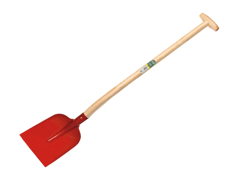Concrete shovel ATLAS 1/2 0 red, extra hardened, with ATLAS shovel handle 100 cm bent, FSC 100%