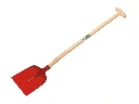 Concrete shovel ATLAS 1/2 0 red, extra hardened, with ATLAS shovel handle 100 cm bent, FSC 100%